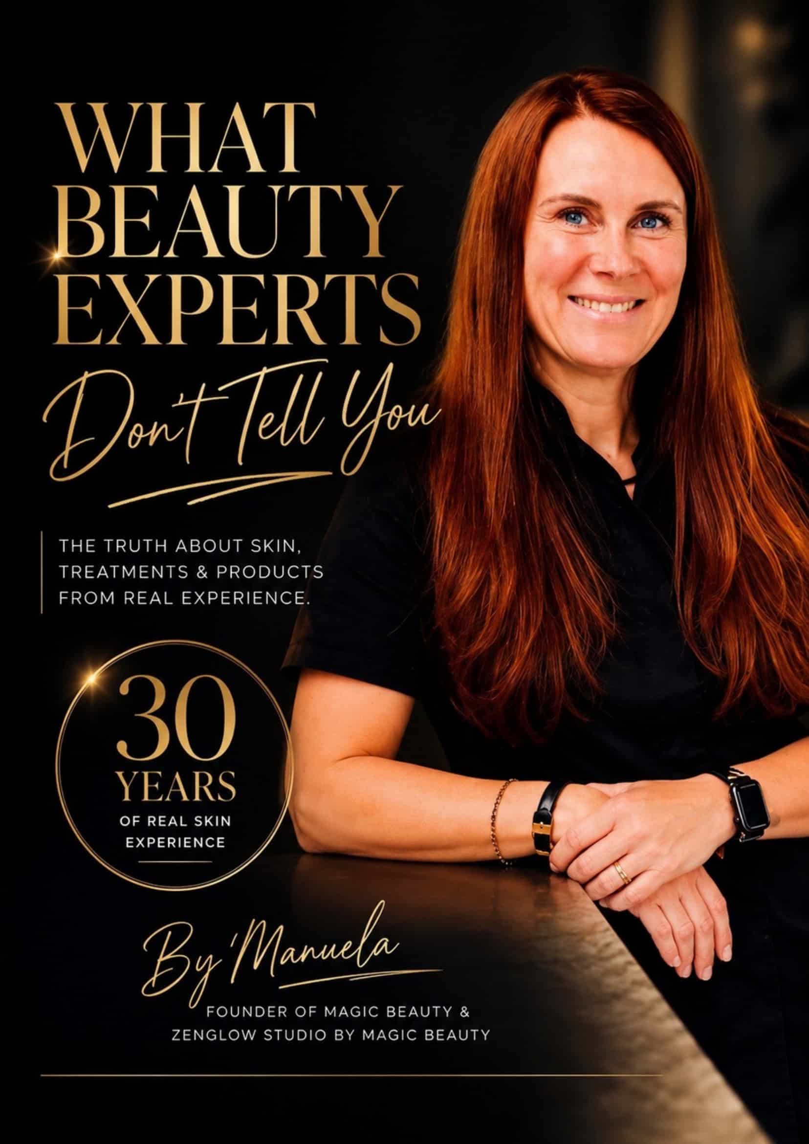 What Beauty Experts Don't Tell You ebook cover with Manuela de Oliveira